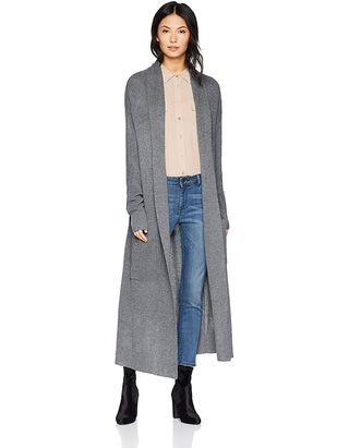 Cable Stitch + Open Placket Long Cardigan