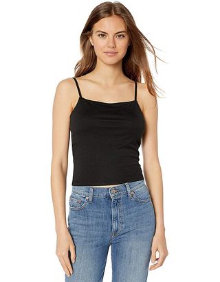 The Drop + Cara Square Neck Cropped Strappy Tank Top