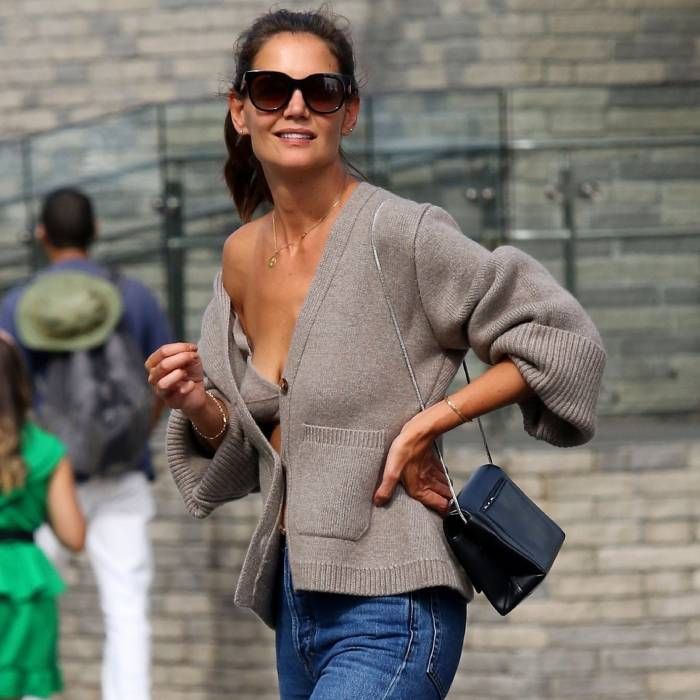 The Whole Office Just Bought This Zara Cardigan Set Inspired by Katie Holmes