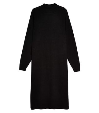 Topshop + Longline Knitted Dress With Wool