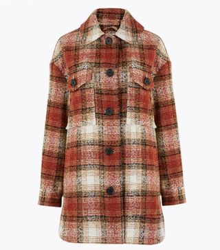 Marks and Spencer + Checked Overcoat
