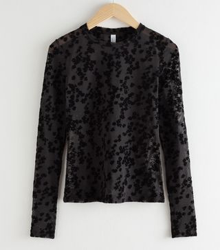 & Other Stories + Fitted Floral Jacquard Top