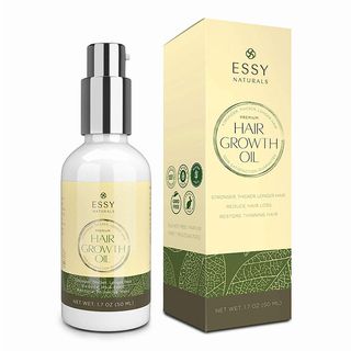 Essy Naturals + Natural Hair Growth Oil with Caffeine and Biotin