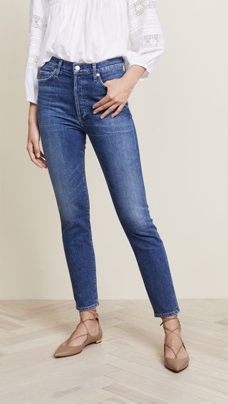 Citizens of Humanity + Olivia High Rise Slim Ankle Jeans