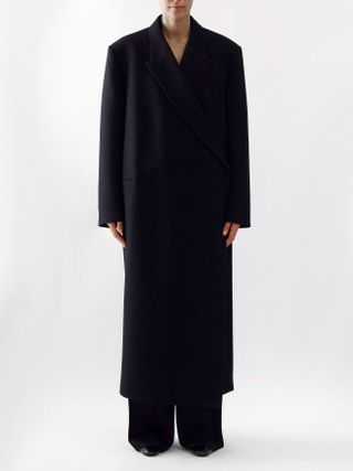 The Row + Dhani Double-Breasted Wool Longline Coat