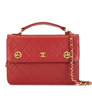 Chanel + 1985-1993 Diamond Quilted Turn-Lock Briefcase