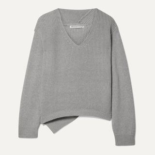 AlexanderWang.T + Ribbed Cotton Blend Sweater
