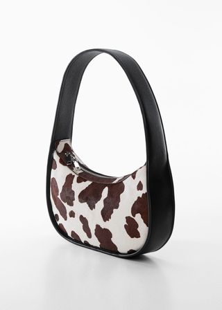 Mango + Animal Print Leather Bag