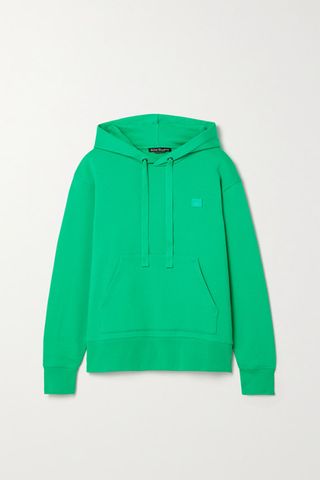 Acne Studios + Ferris Face Appliquéd Cotton-Jersey Hoodie