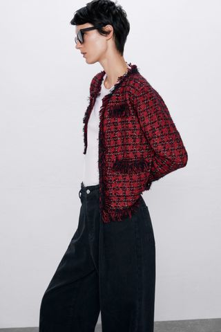 Zara + Short Tweed Jacket