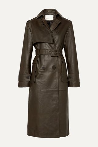 REMAIN Birger Christensen + Pirello Belted Leather Trench Coat