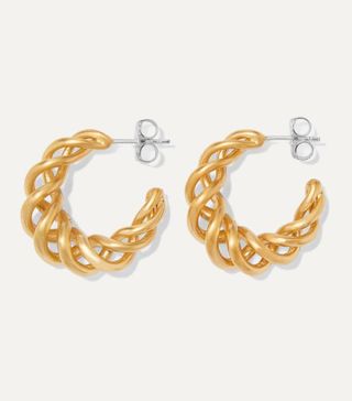 Leigh Miller + Large Gold-Plated Hoop Earrings