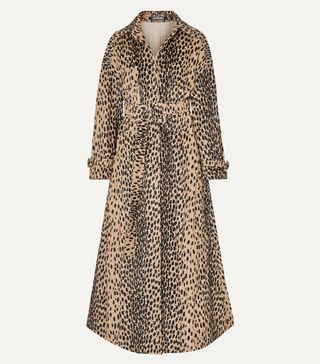 Jacquemus + Thika Belted Leopard-Print Cotton-Blend Trench Coat