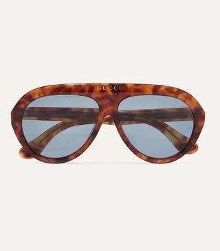 Gucci + Aviator-Style Tortoiseshell Acetate Sunglasses