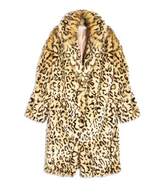 Topshop + Leopard Print Faux Fur Coat