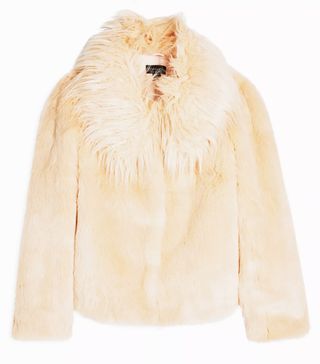 Topshop + Luxe Faux Fur Coat