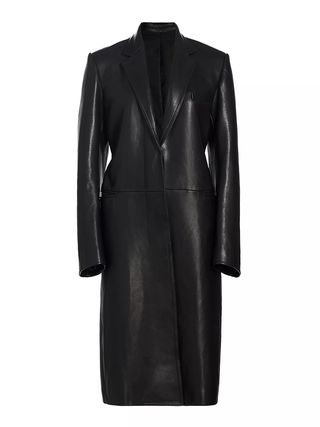 Helmut Lang + Leather Tailored Coat