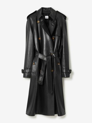 Burberry + Long Leather Trench Coat