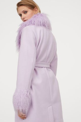 H&M + Faux Fur-Trimmed Coat