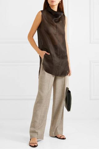 The Row + Wool and Silk-Blend Wide-Leg Pants