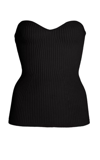 Khaite + Lucie Ribbed Stretch-Knit Top