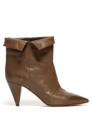 Isabel Marant + Larel Panelled Leather Ankle Boots
