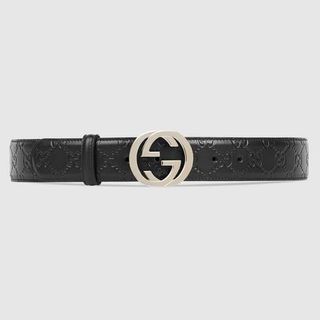 Gucci + Signature Leather Belt