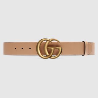 Gucci + GG Marmont Wide Leather Belt
