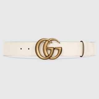 Gucci + Leather Belt with Double G Buckle