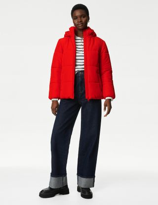 M&S Collection + Recycled Thermowarmth™ Hooded Puffer Jacket