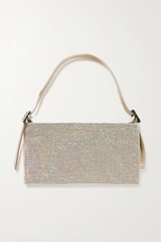 Benedetta Bruzziches + Your Best Friend La Grande Crystal-Embellished Satin Shoulder Bag