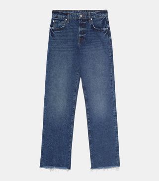 Zara + High Rise Straight Jeans