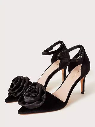 Monsoon + Satin Corsage High Heeled Court Shoes