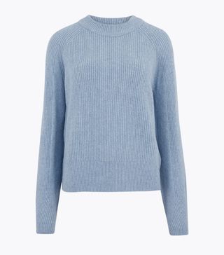 M&S Collection + Ribbed Crew Neck Jumper