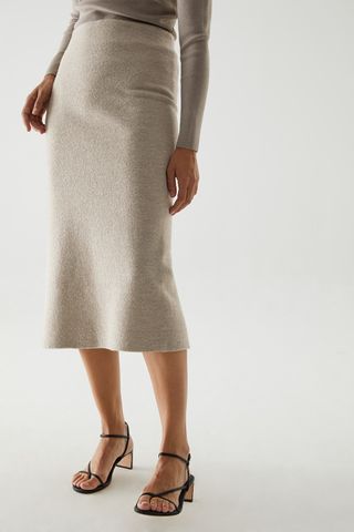COS + Merino Wool Seamless Midi Skirt