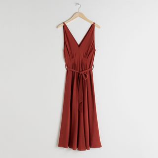 & Other Stories + Belted Silk Dress