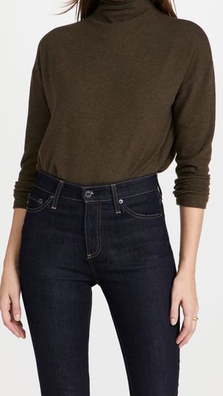 Vince + Brushed Funnel Neck Sweater