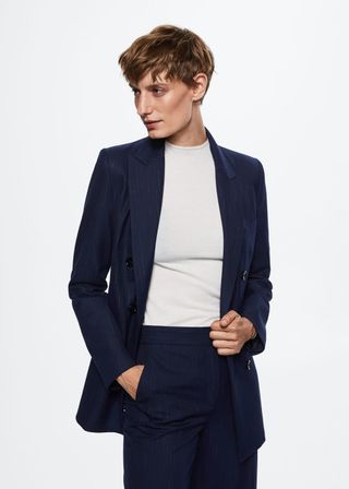 Mango + Pinstripe Suit Blazer - Women | Mango Usa