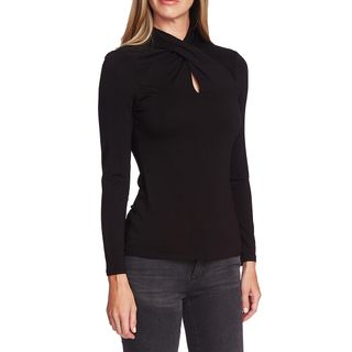 Vince Camuto + Twist Neck Keyhole Top