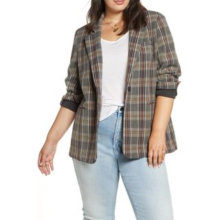 Treasure 
Bond + Plaid Blazer