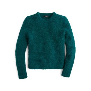 J.Crew + Puff Sleeve Fuzzy Sweater