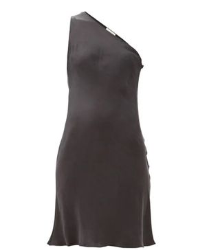 Worme + The One Shoulder Silk Mini Dress