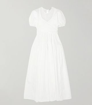 Cecile Bahnsen + Tiered Cotton-Poplin Midi Dress