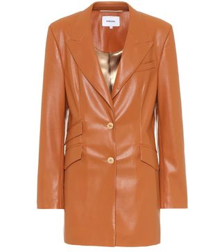 Nanushka + Faux Leather Blazer