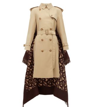 Burberry + TB Wool-Blend and Cotton Trench Coat