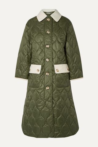Barbour x Alexa Chung + Annie Corduory Trim Quilted Coat
