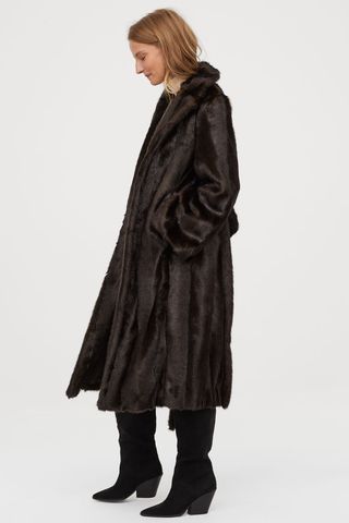H&M + Long Faux Fur Coat