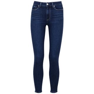 Paige + Muse Dark Blue Skinny Jeans