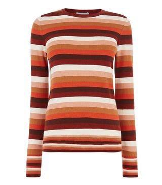 Warehouse + Stripe Button Cuff Jumper