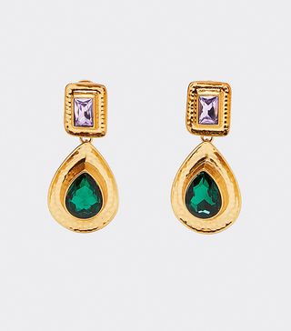 Zara + Coloured Diamante Earrings